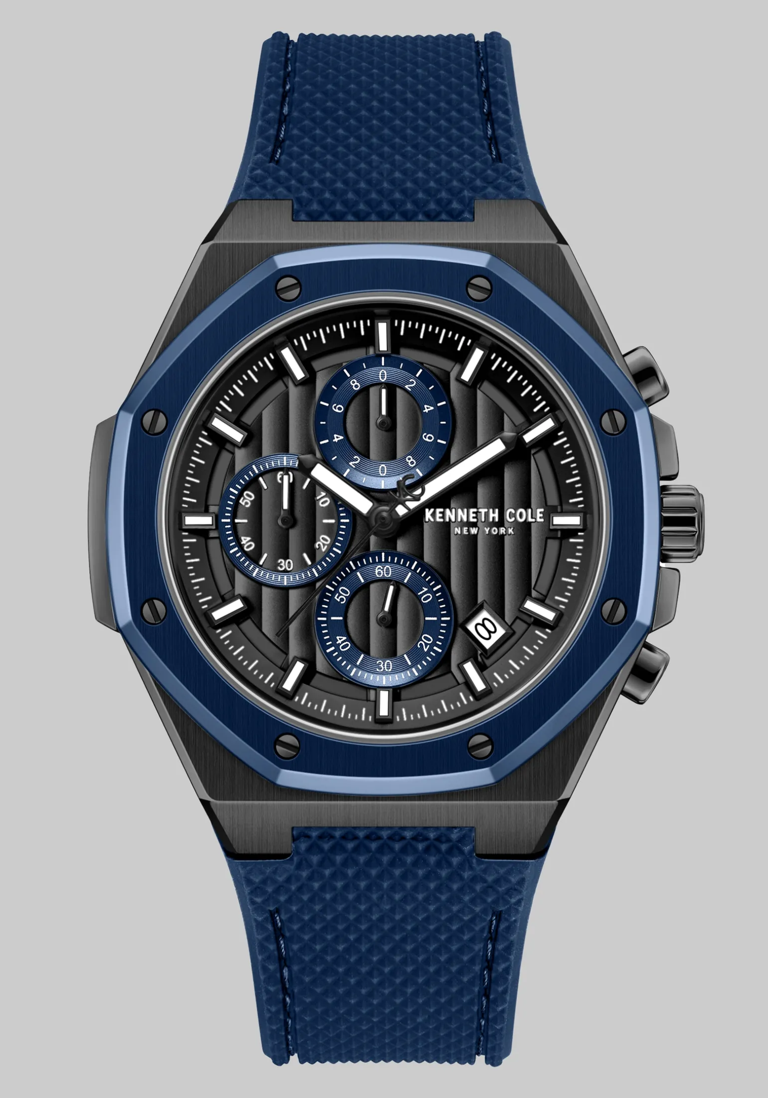 Kenneth Cole New York Chronograph Silicone Strap Watch