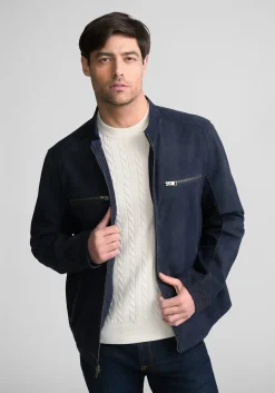 Mauritius Traditional Fit Textured Leather Jacket