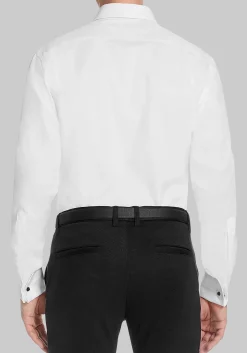 Michelsons of London Tailored Fit Pique Formal Dress Shirt