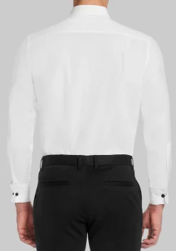 Michelsons of London Tailored Fit Pleated Front Formal Dress Shirt