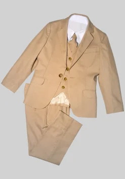 Oasis Linen Blend 5-Piece Toddler Boys Suit