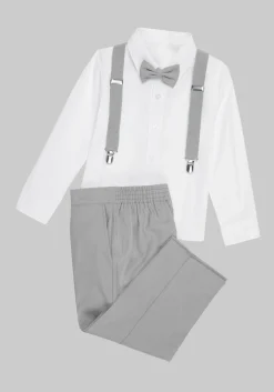 Peanut Butter Collection Barn Safari Line 4-Piece Toddler Boys Suit Set