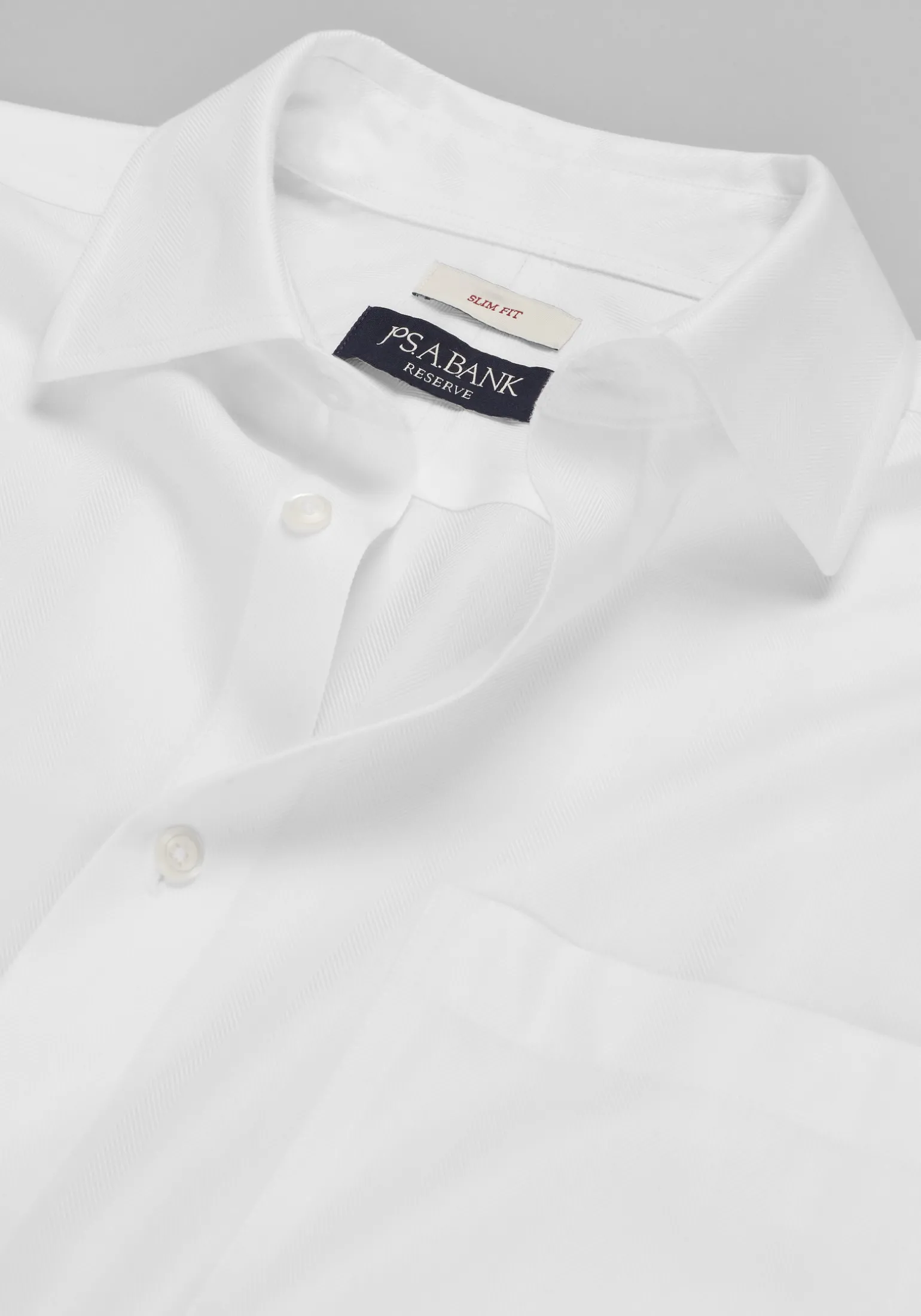 Reserve Collection Slim Fit Spread Collar Herringbone Dress Shirt - Big & Tall
