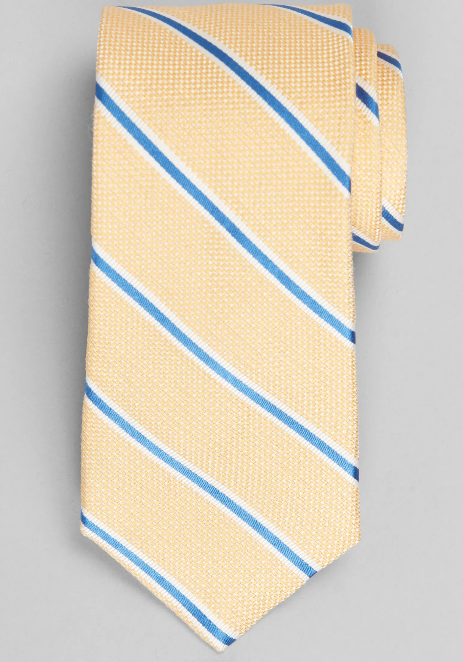 Reserve Collection Summer Oxford Stripe Silk-Linen Blend Tie