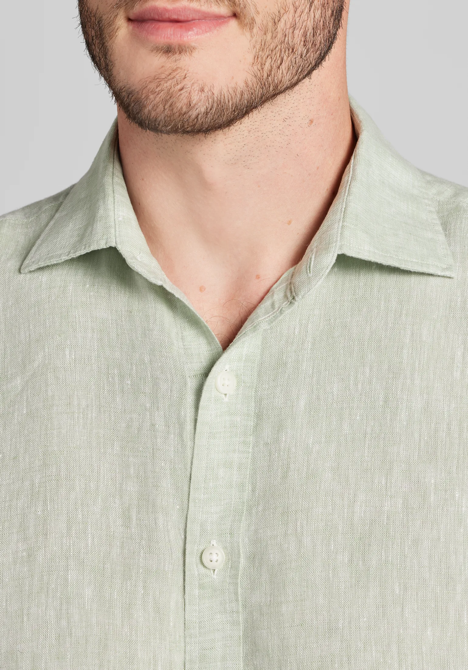 Reserve Collection Tailored Fit Linen Button Up Shirt