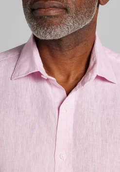 Reserve Collection Tailored Fit Linen Button Up Shirt