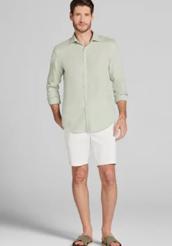 Reserve Collection Tailored Fit Linen Button Up Shirt