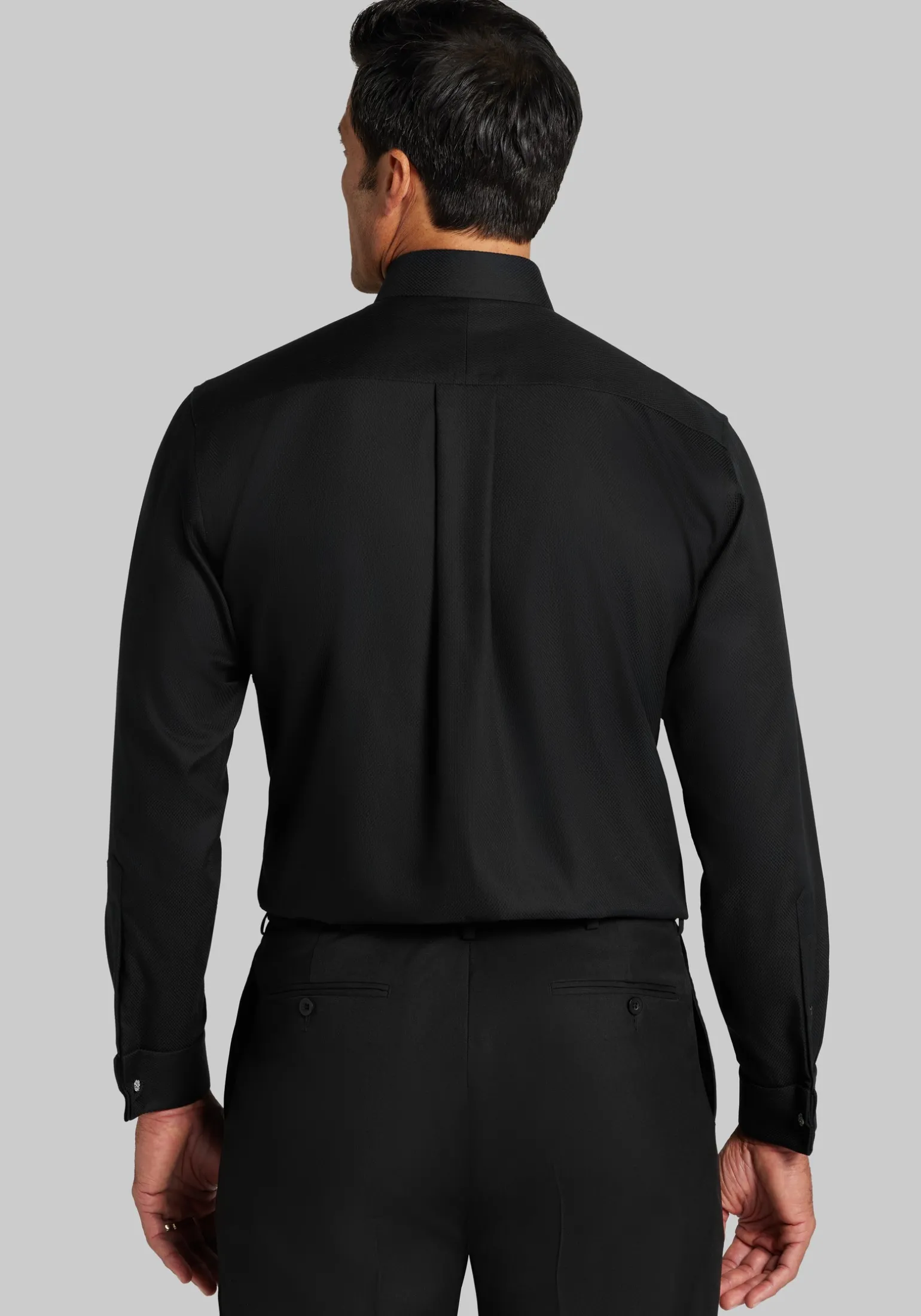 Reserve Collection Tailored Fit Textured Formal Dress Shirt