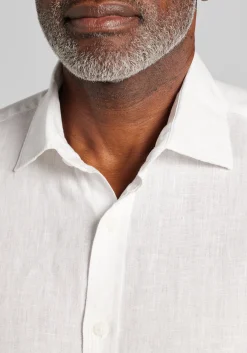 Reserve Collection Tailored Fit Linen Button Up Shirt