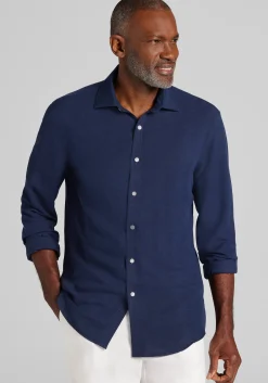 Reserve Collection Tailored Fit Linen Button Up Shirt
