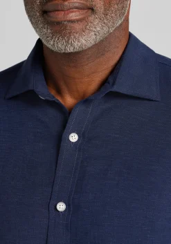 Reserve Collection Tailored Fit Linen Button Up Shirt