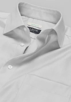 Reserve Collection Tailored Fit Solid Herringbone Dress Shirt