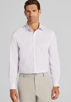 Reserve Collection Tailored Fit Spread Collar Gingham Dress Shirt