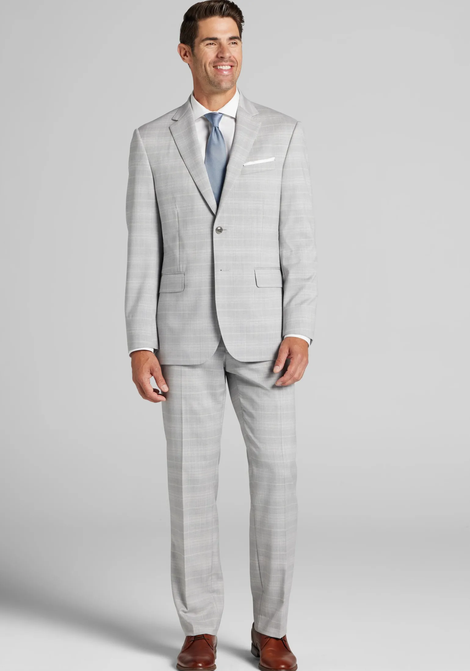 Reserve Collection Tailored Fit Plaid Italian Wool Suit Jacket
