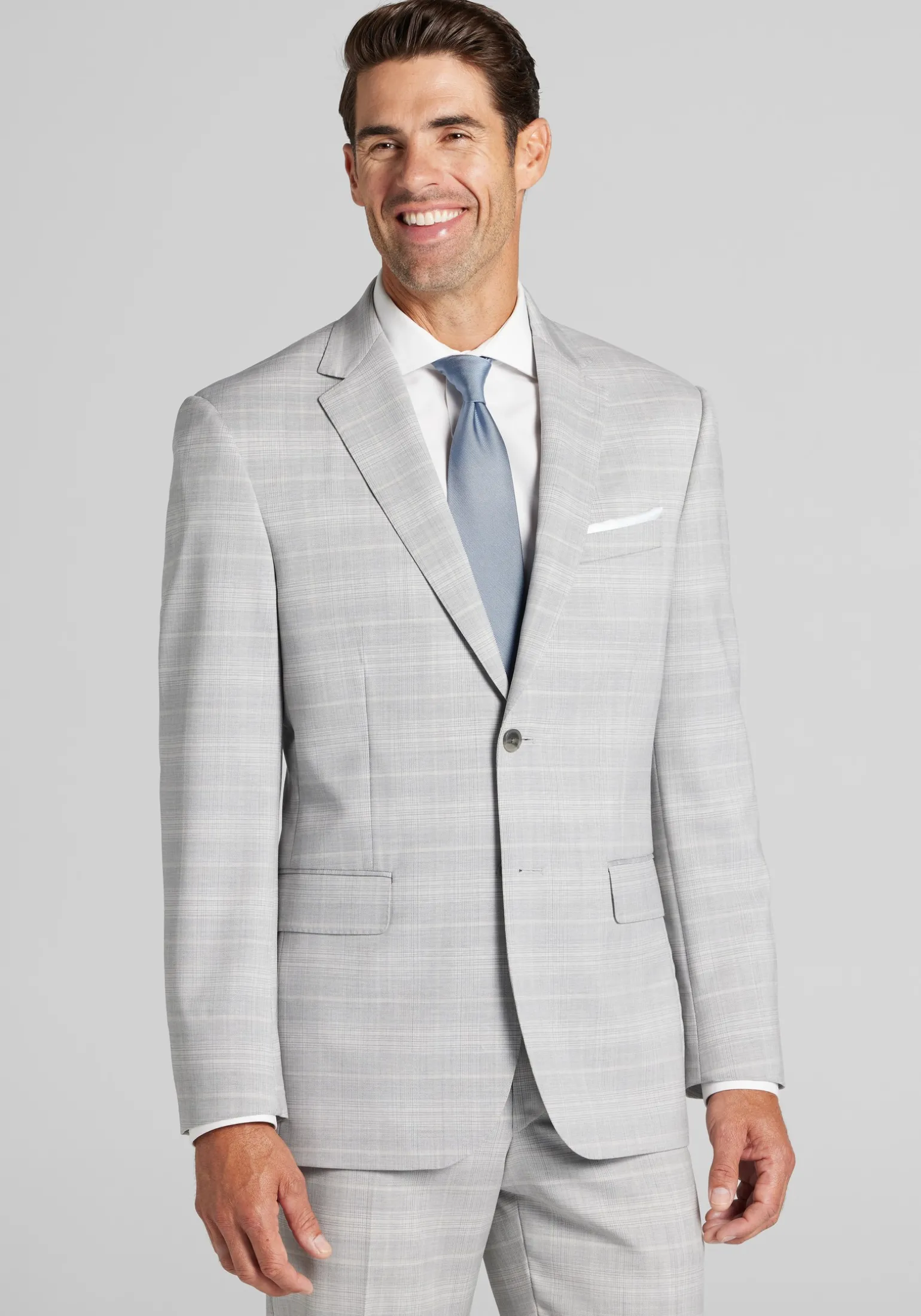 Reserve Collection Tailored Fit Plaid Italian Wool Suit Jacket