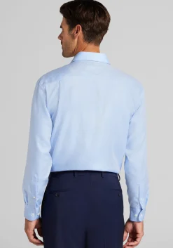 Reserve Collection Traditional Fit Spread Collar Herringbone Dress Shirt