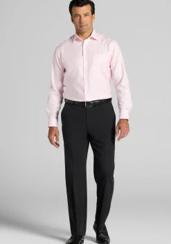 Reserve Collection Traditional Fit Spread Collar Herringbone Dress Shirt