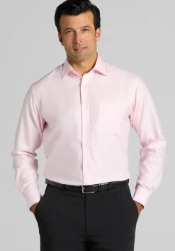 Reserve Collection Traditional Fit Spread Collar Herringbone Dress Shirt