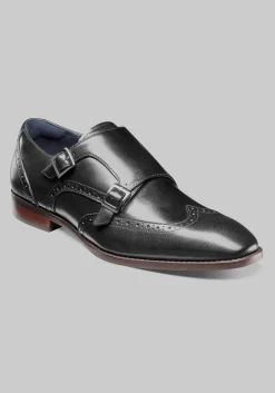 Stacy Adams Karson Wingtip Double Monk Straps