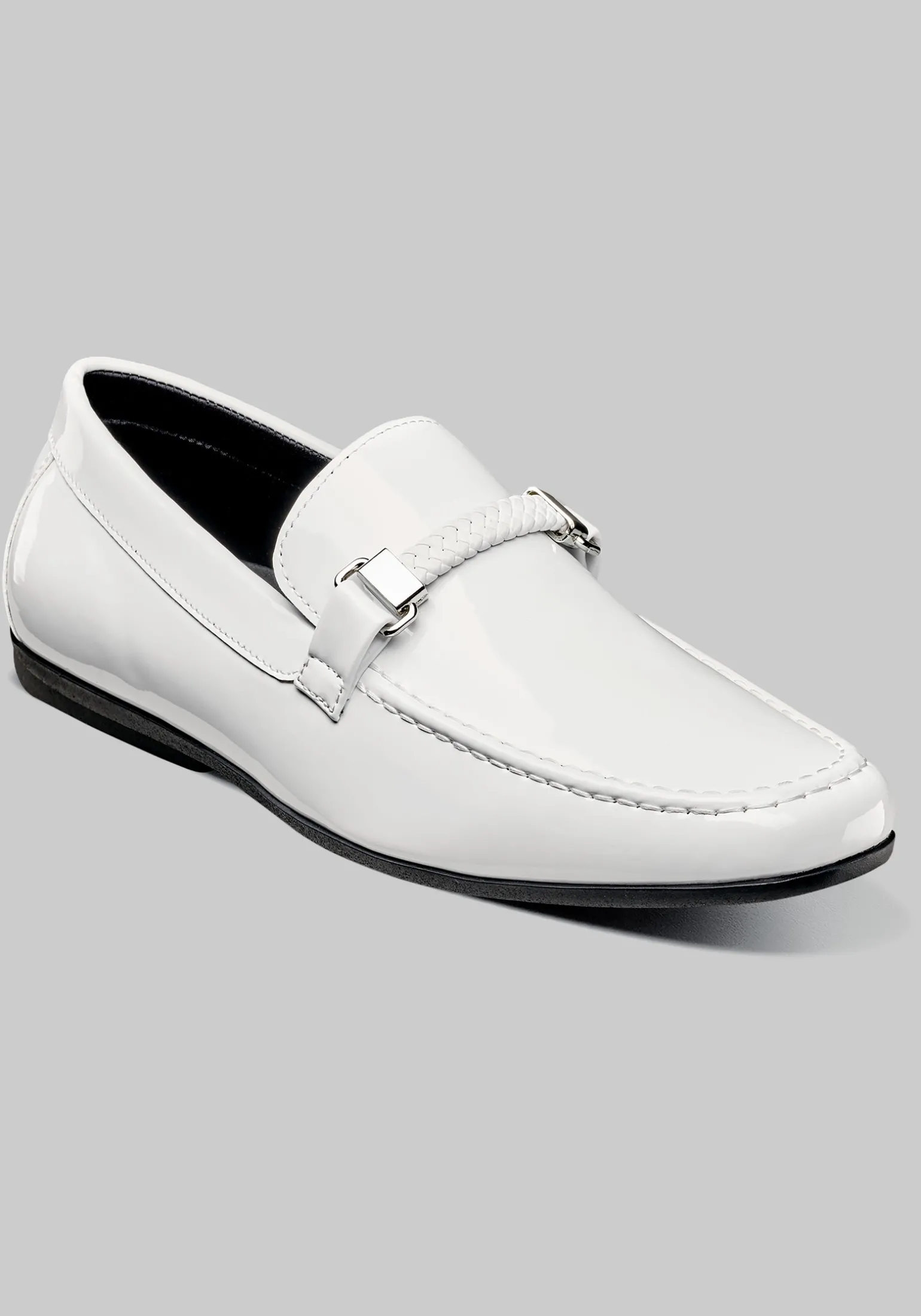 Stacy Adams Sheridan Patent Leather Moc Toe Bit Loafers