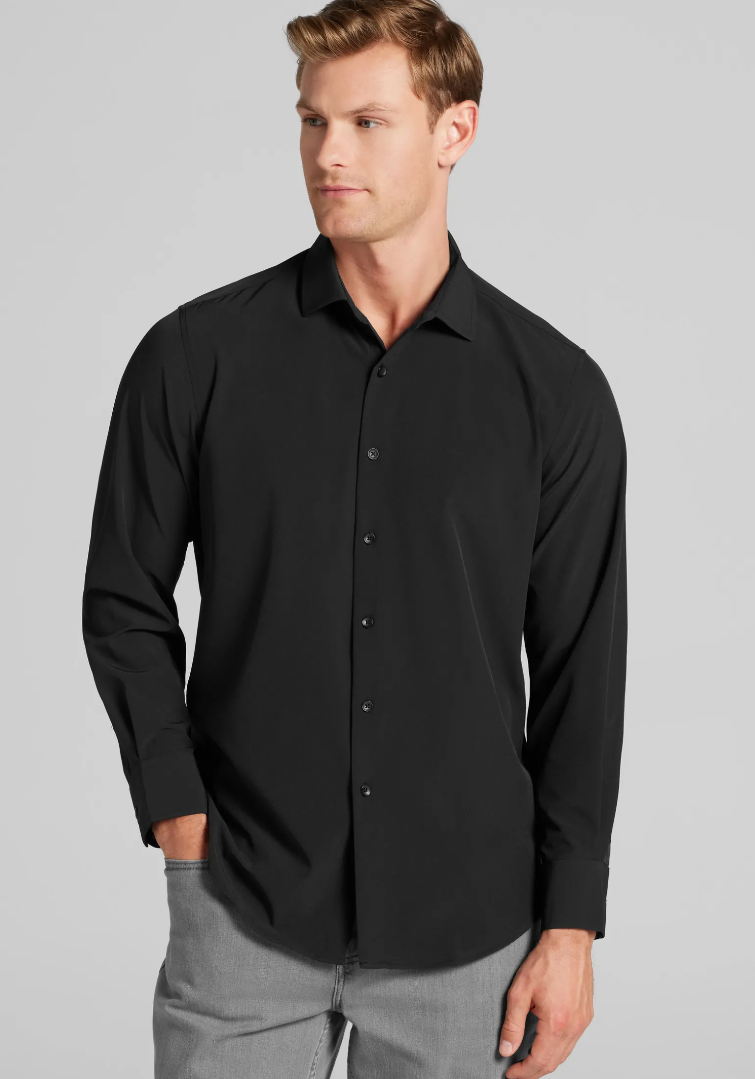 Traveler® Collection COOLMOTION Tailored Fit 4-Way Stretch Button Up Shirt