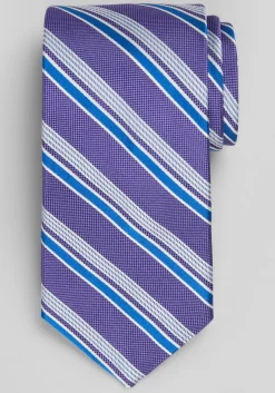 Traveler® Collection Cyber Stripe Silk Tie - Long