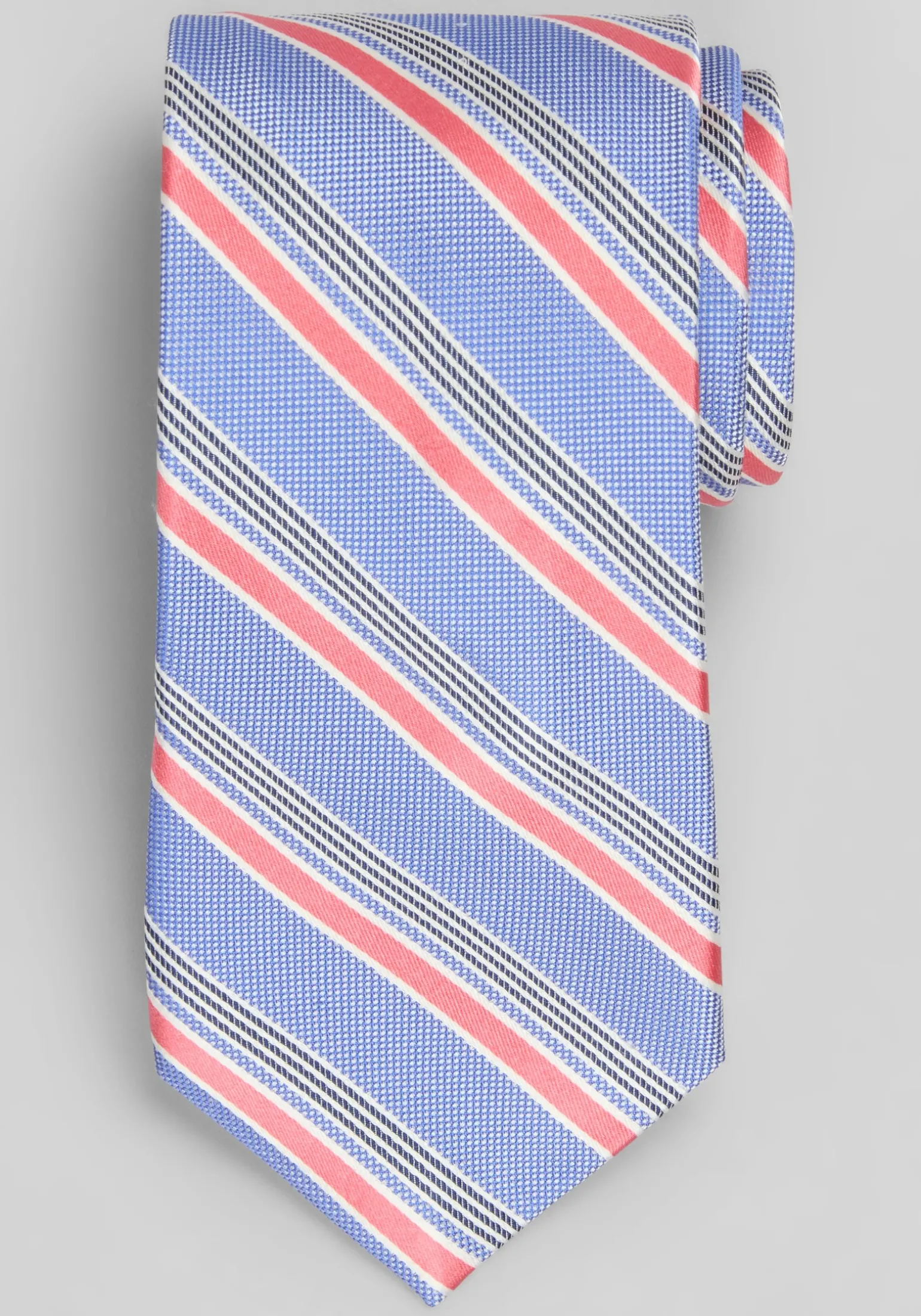 Traveler® Collection Cyber Stripe Silk Tie - Long