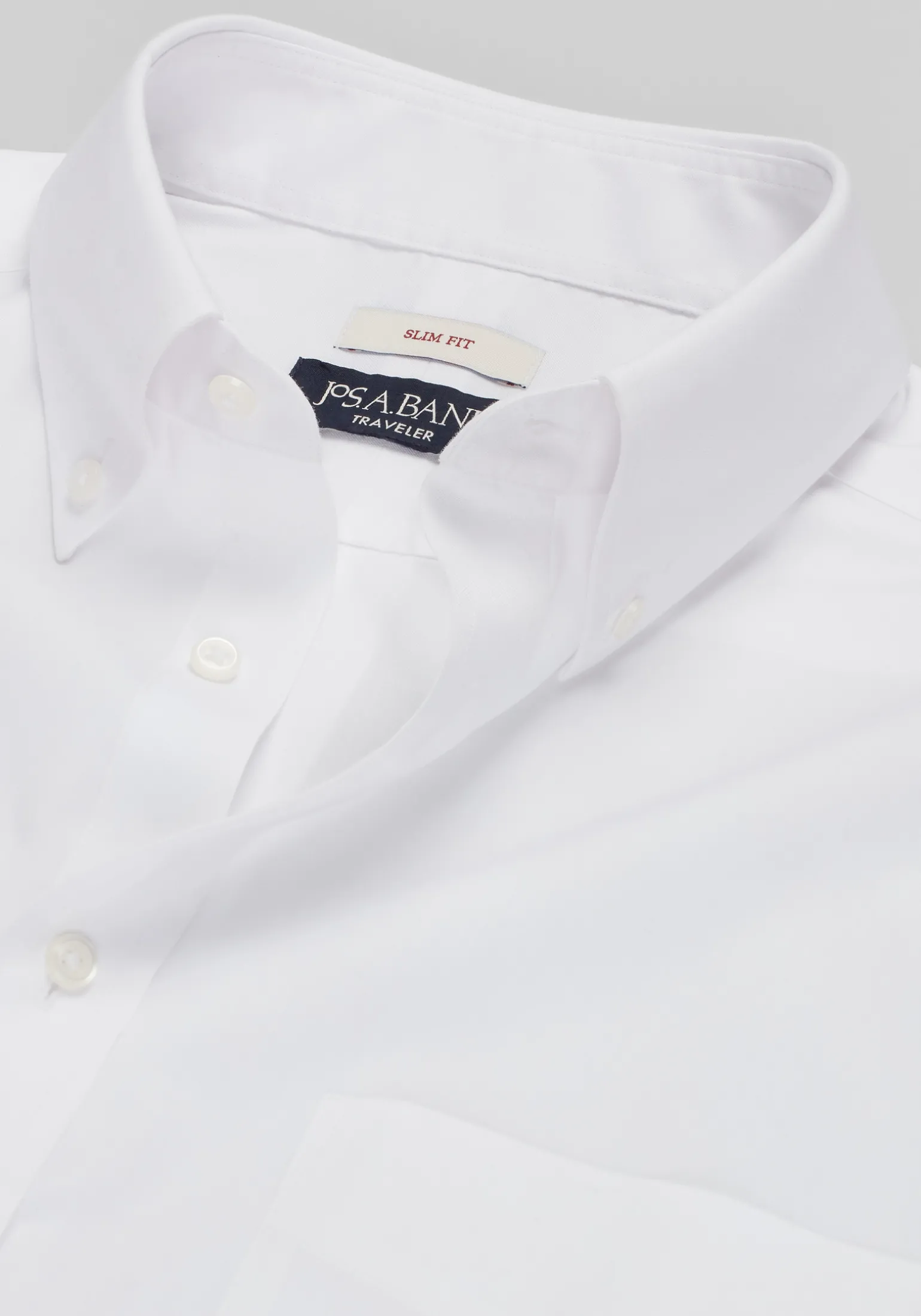 Traveler® Collection Slim Fit Button-Down Collar Solid Dress Shirt