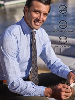 Traveler® Collection Slim Fit Button-Down Collar Solid Dress Shirt