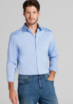 Traveler® Collection Slim Fit Spread Collar Solid Dress Shirt - Big & Tall