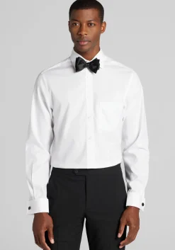 Traveler® Collection Slim Fit Spread Collar French Cuff Dress Shirt - Big & Tall