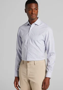 Traveler® Collection Slim Fit Spread Collar Check Dress Shirt