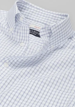 Traveler® Collection Slim Fit Button-Down Collar Grid Dress Shirt