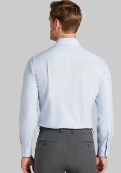 Traveler® Collection Slim Fit Spread Collar Stripe Dress Shirt