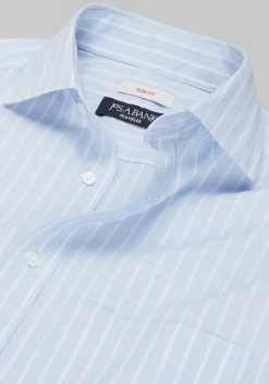 Traveler® Collection Slim Fit Spread Collar Stripe Dress Shirt