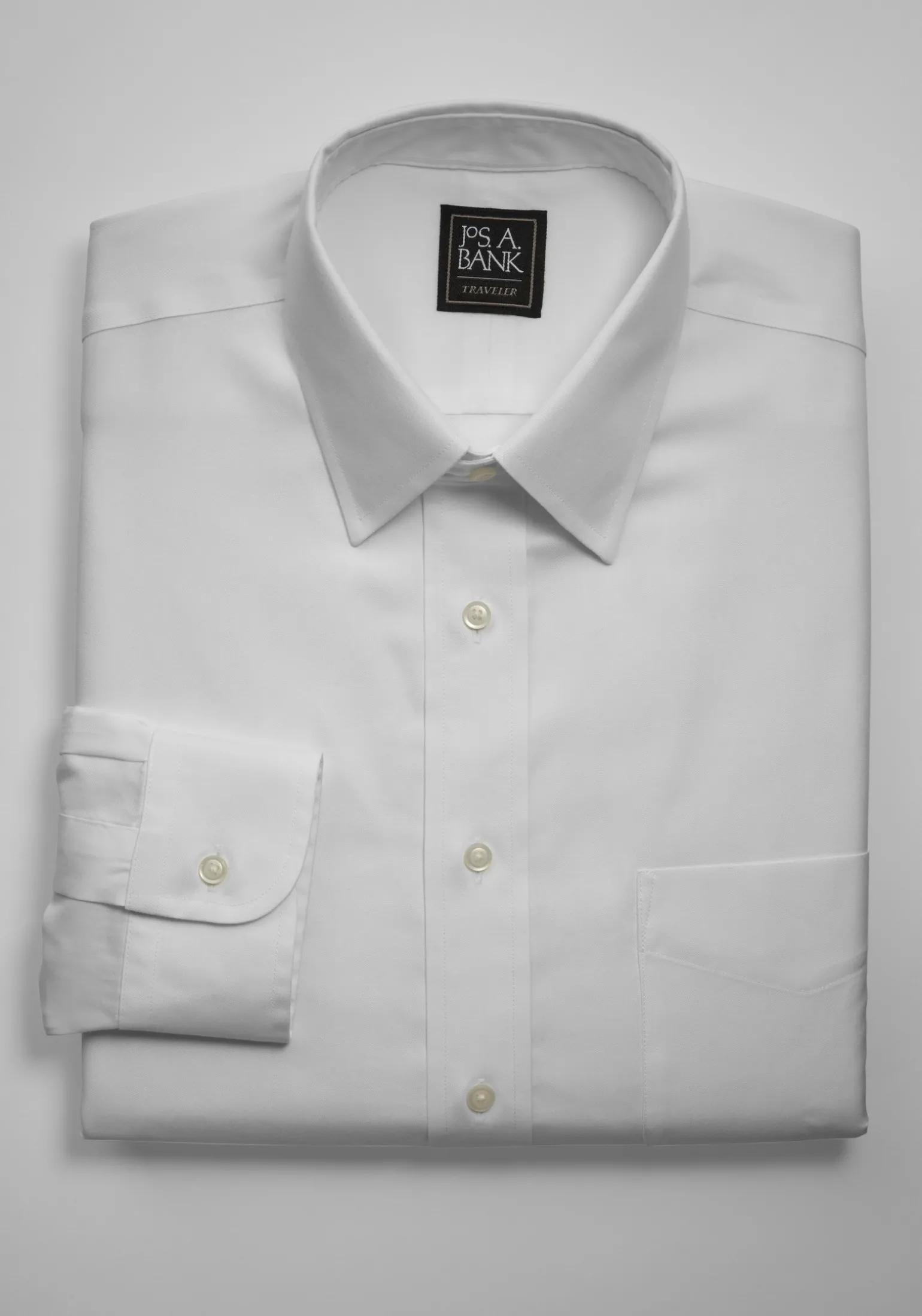Traveler® Collection Tailored Fit Point Collar Dress Shirt - Big & Tall