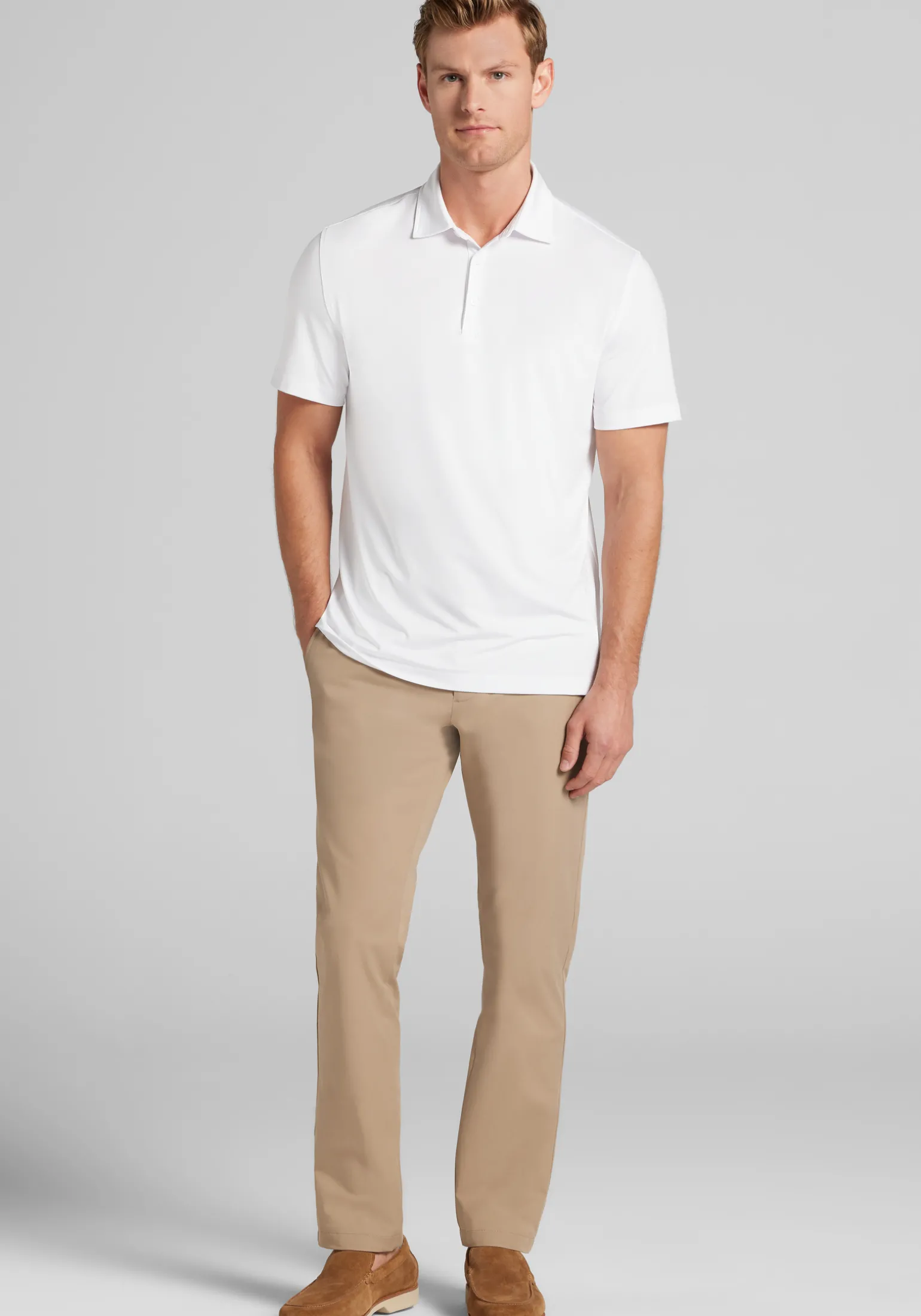 Traveler® Collection Tailored Fit Performance Short Sleeve Polo