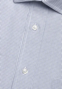 Traveler® Collection Tailored Fit Spread Collar Mini Check Dress Shirt