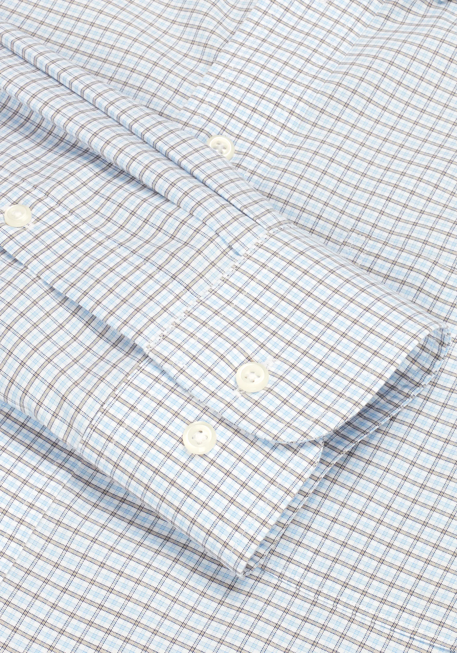 Traveler® Collection Tailored Fit Button-Down Collar Grid Dress Shirt
