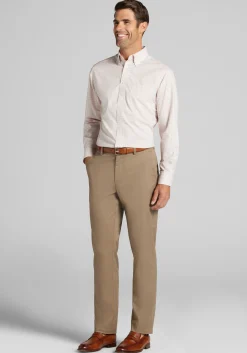 Traveler® Collection Tailored Fit Button-Down Collar Plaid Dress Shirt