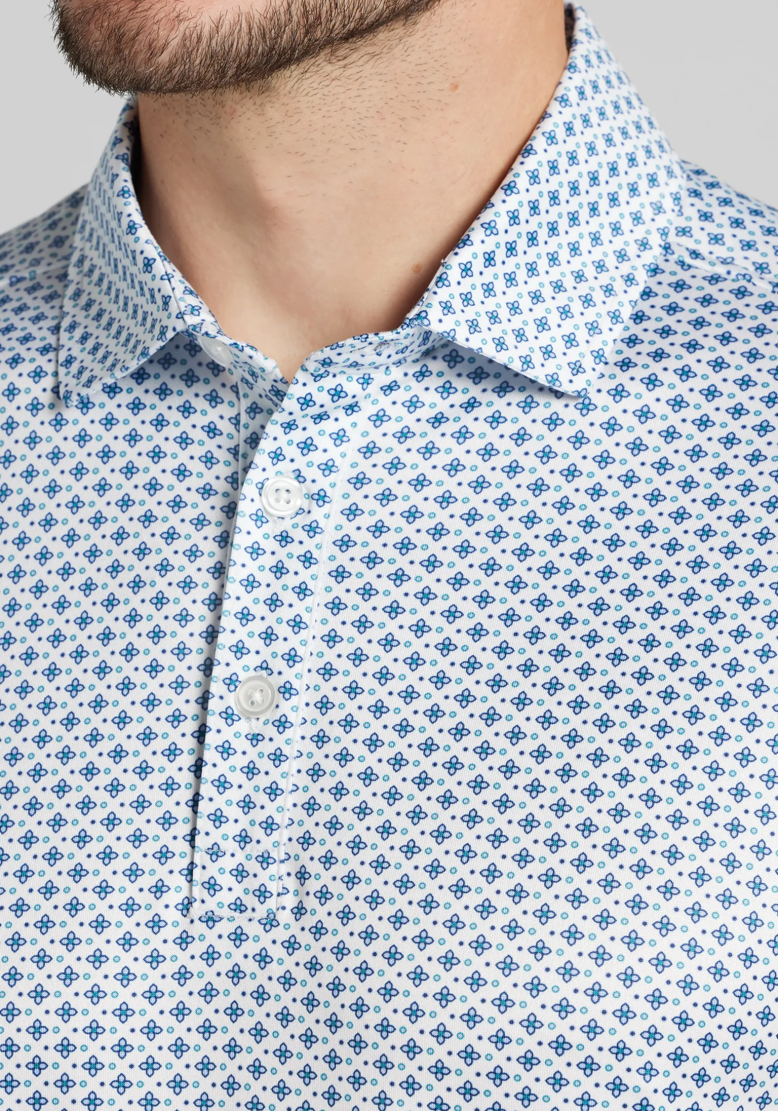 Traveler® Collection Tailored Fit Medallion Performance Polo