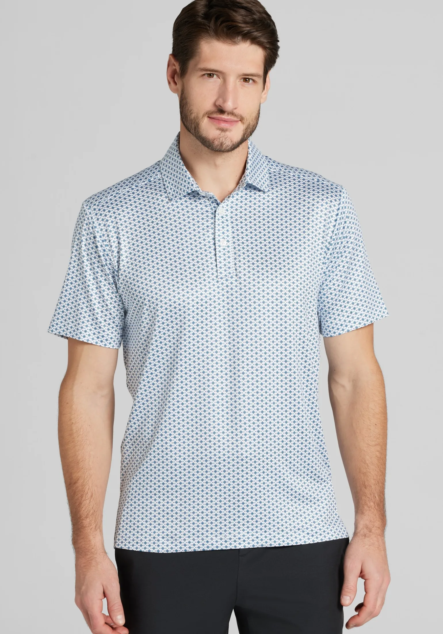 Traveler® Collection Tailored Fit Medallion Performance Polo