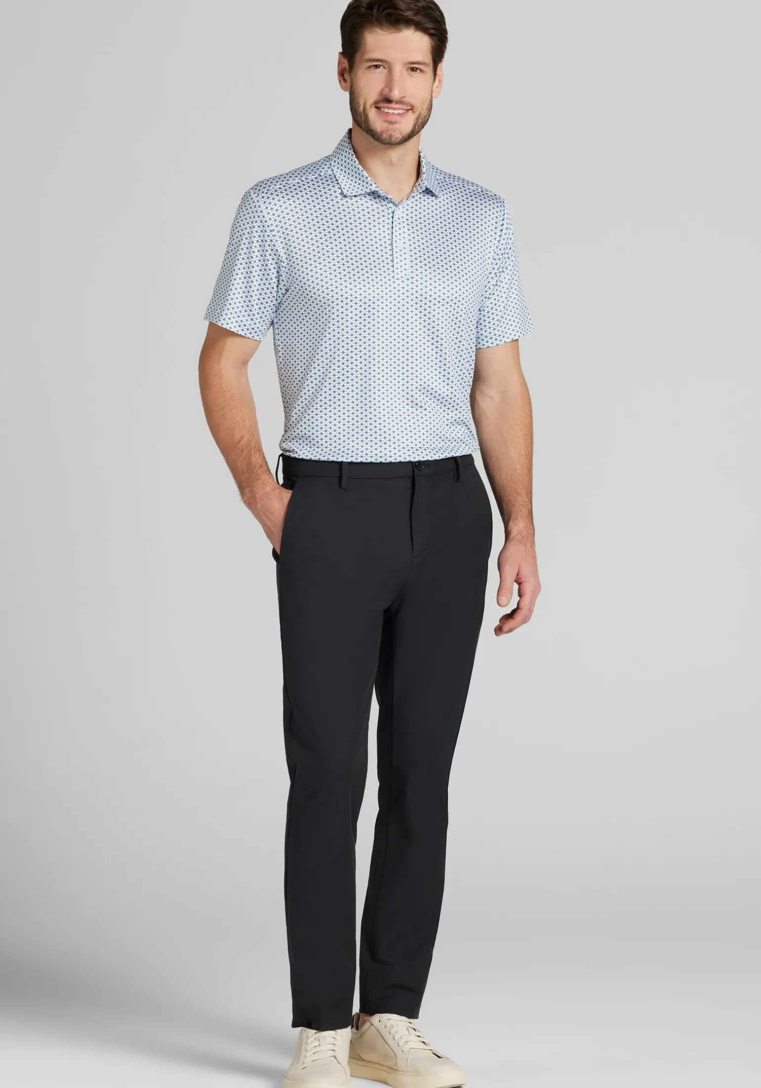 Traveler® Collection Tailored Fit Medallion Performance Polo