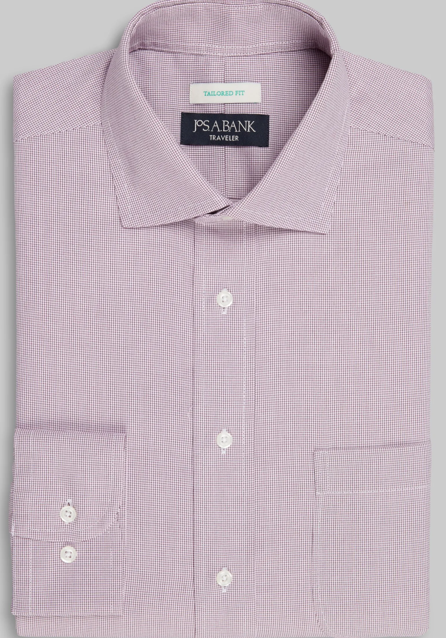 Traveler® Collection Tailored Fit Spread Collar Solid Dress Shirt - Big & Tall