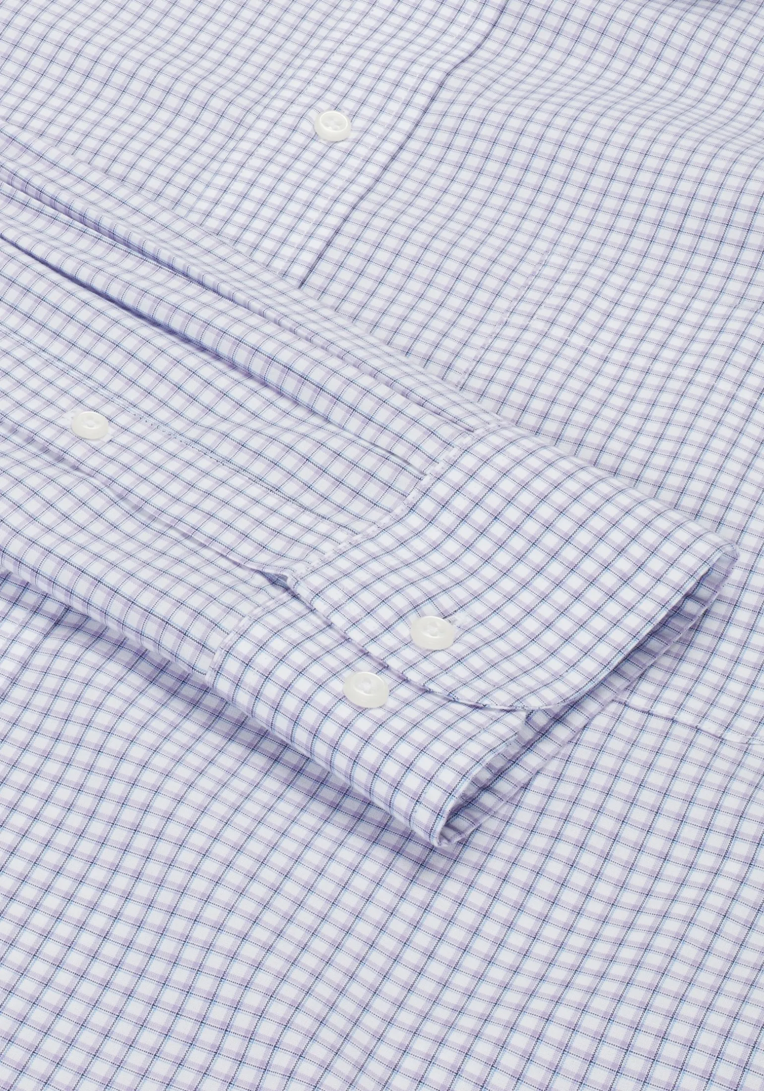 Traveler® Collection Tailored Fit Spread Collar Grid Dress Shirt