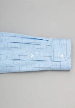 Traveler® Collection Tailored Fit Button-Down Collar Windowpane Dress Shirt