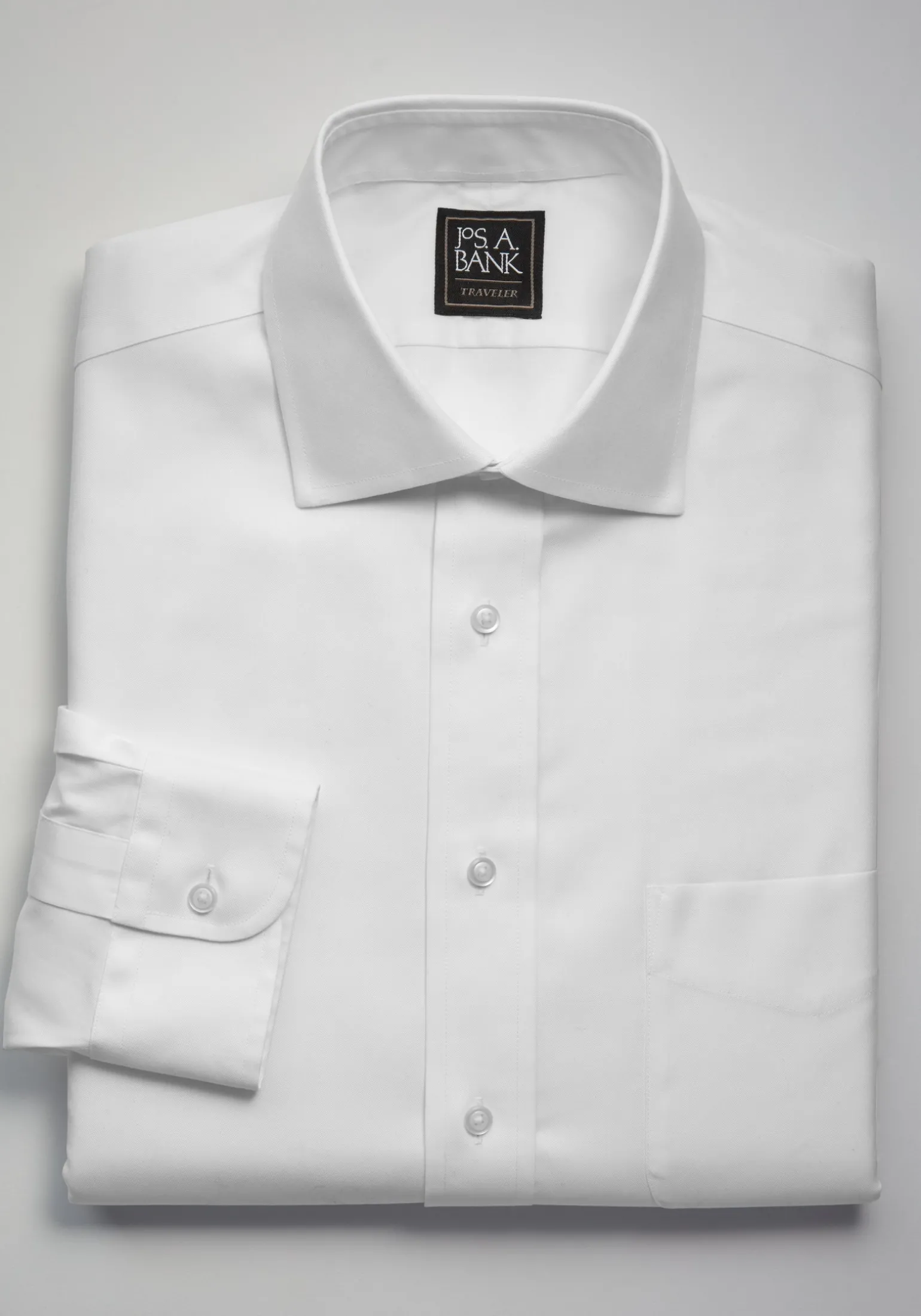 Traveler® Collection Traditional Fit Spread Collar Solid Dress Shirt
