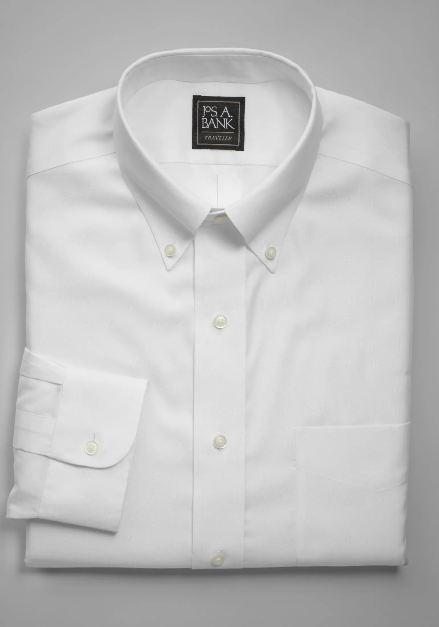 Traveler® Collection Traditional Fit Button-Down Collar Solid Dress Shirt - Big & Tall