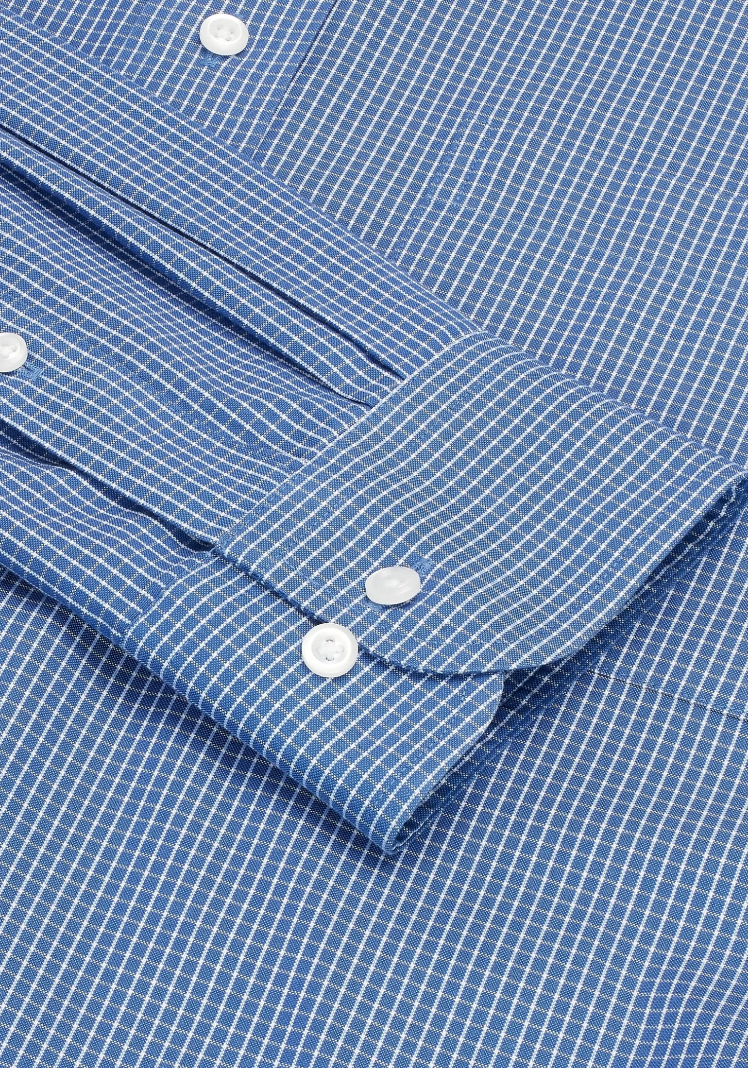 Traveler® Collection Traditional Fit Button-Down Collar Mini Check Dress Shirt