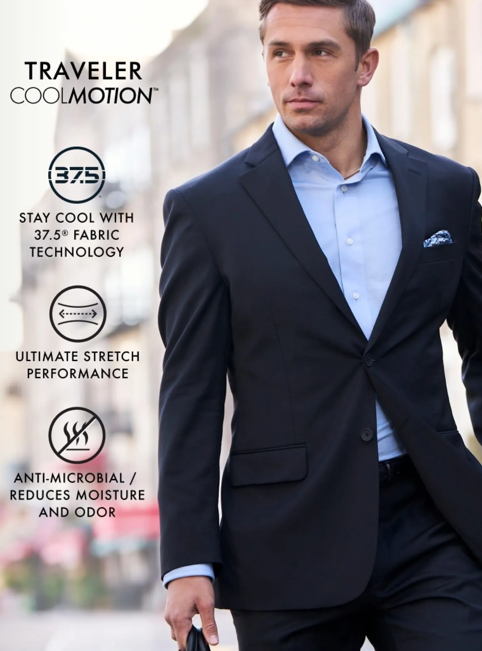Traveler® COOLMOTION Tailored Fit Blazer